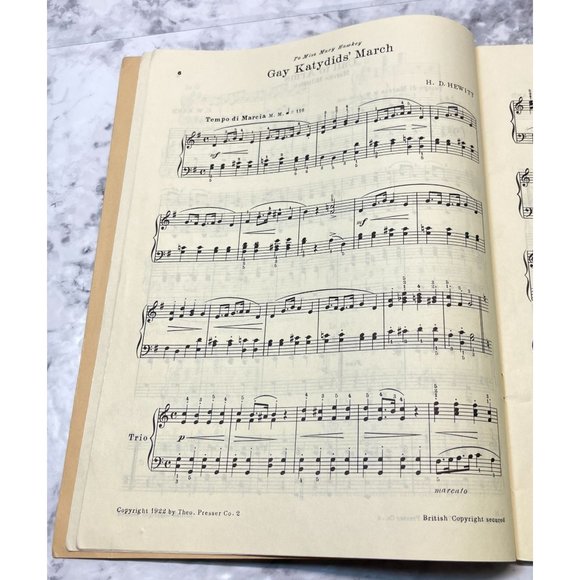 A Book of Indoor Marches for the Pianoforte 1928 Songbook Piano Sheet Music - Picture 3 of 7